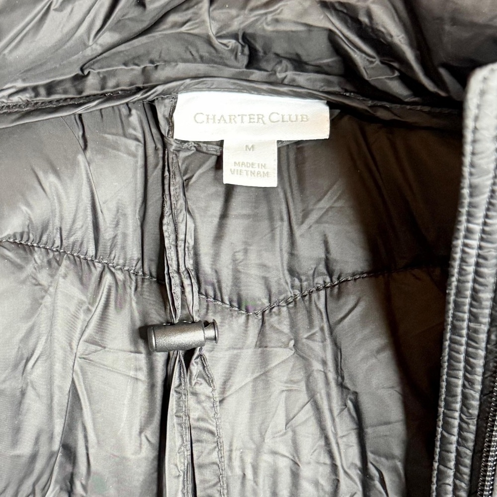 Charter Club Women's Charcoal Puffer Jacket - Picture 5 of 5